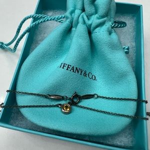 Tiffany & Co. Citrine Necklace Sterling Peretti 16”